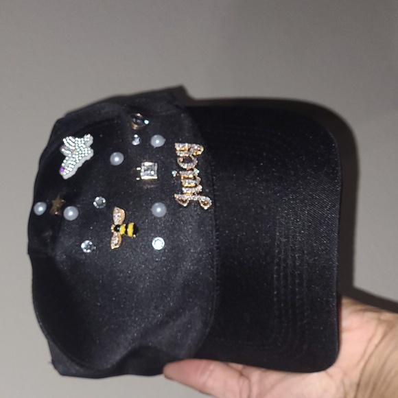 Juicy Couture Black Cap with Embellishmemts